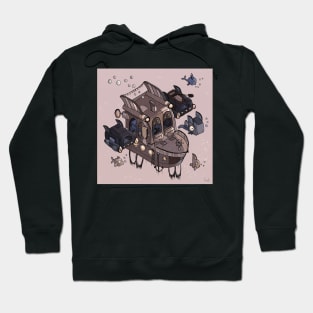 Isometric pirate ship Hoodie